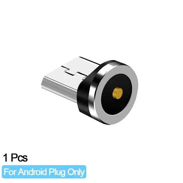 2022 New Round Magnetic Cable plug Type C Micro USB C Plugs Fast Charging Phone Microusb Type-C Magnet Charger Plug - Electronics & Accessories from Linloft.