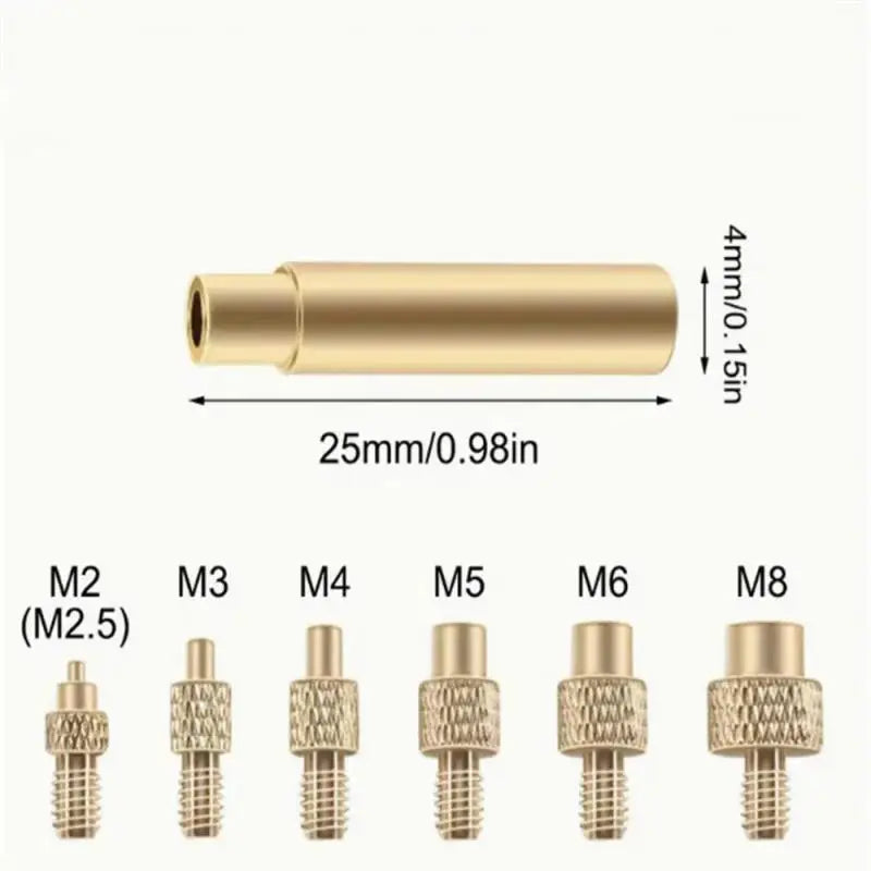 7/9/10Pcs Heat Insert Nut Iron Tip M2 M3 M4 M5 M6 M8 Brass Thread Embedded Kit Tool For Plastic 3D Printer Soldering Iron