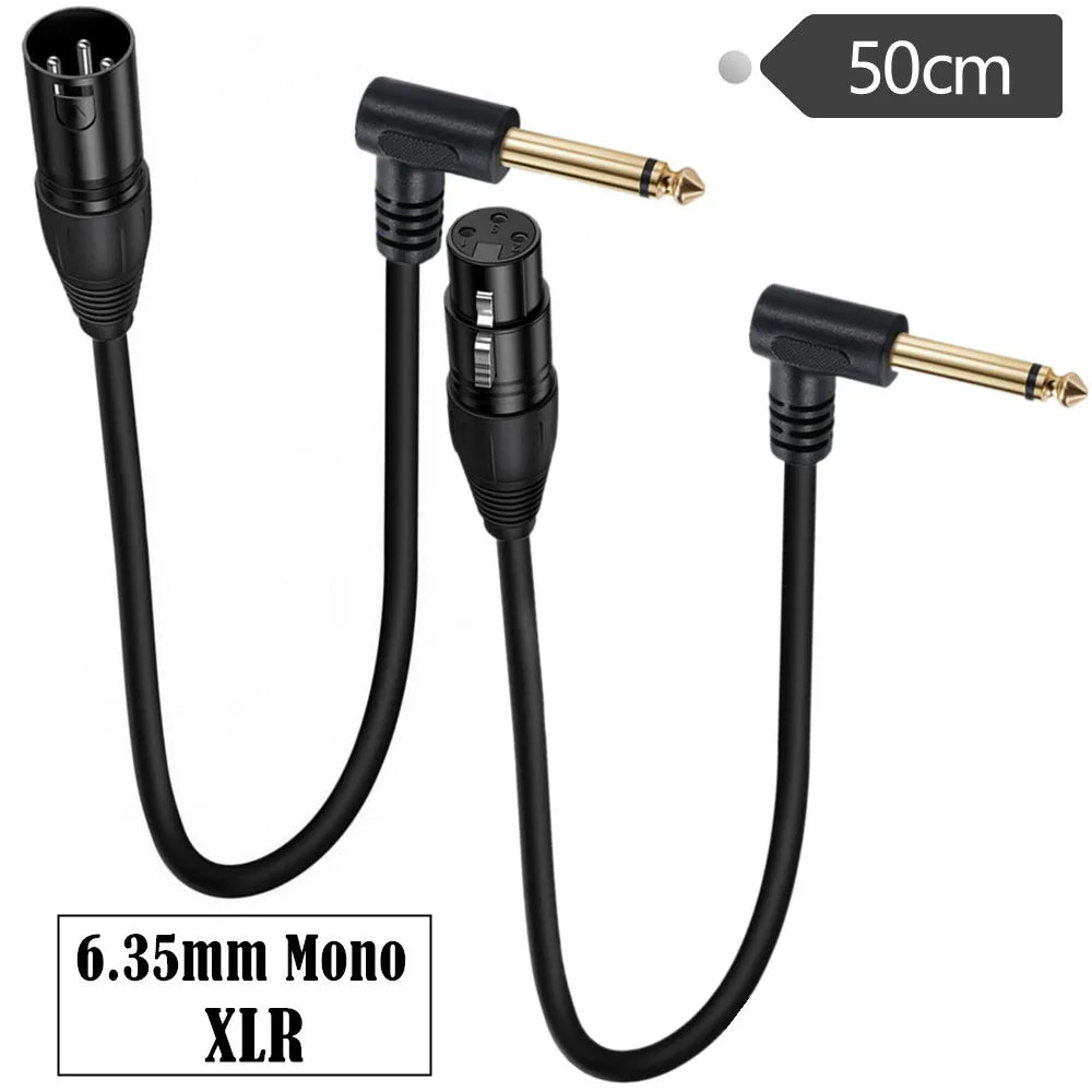 Right-Angle 1/4 Inch TRS to XLR Cable - Electronics & Accessories from Linloft.