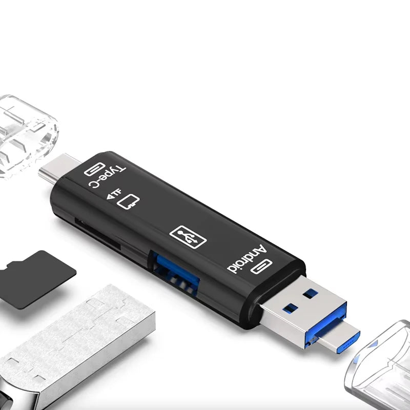 Original 2.0 OTG Card Reader USB MicroUSB TypeC Interface with Micro SD USB TF Card Slot Flash Memory Card Reader for Phone Y211 - Electronics & Accessories from Linloft.