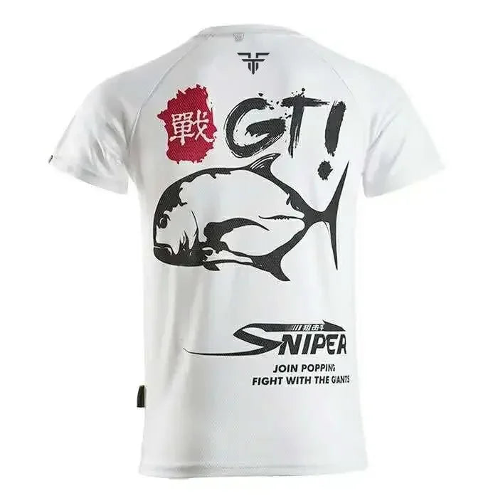 Short Sleeve Fishing Suit with Ice Silk, Quick Drying T-Shirt, Breathable Sun Protection, Lure Sea Fishing Clothes