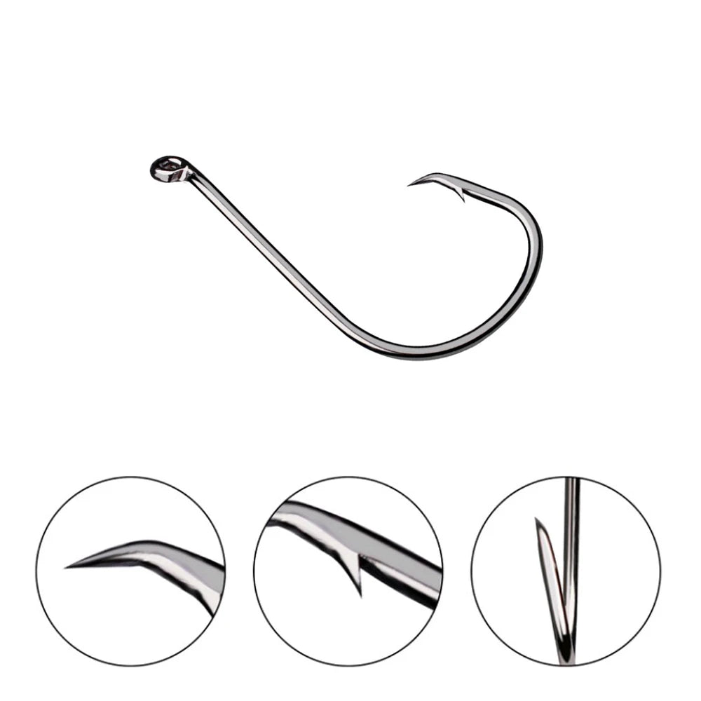 1set Universal Paired Perforated Fish Hook Mixed Set with Barb Box Mixed Set Round Hole Fishing Hook Complete Set Fishing Hooks