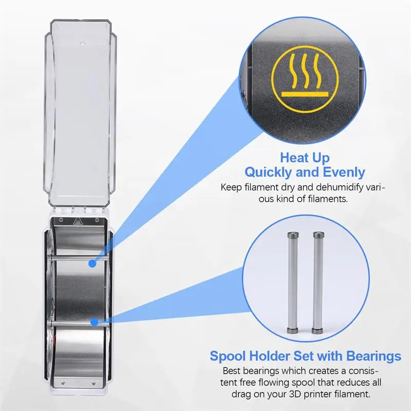 SUNLU S1+ 3D Filament Drying Box Fila-Dryer Drying Filament Storage Box Keeping Filament Dry Holder For 3D Printing Fast Heating - 3D Printing Accessories from Linloft.