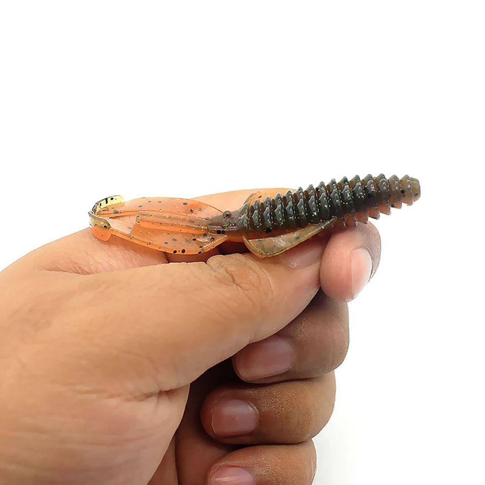 Soft Fishing Lure 5Pcs 4.5g 2Pcs 15.5g Bionic Silicone Fan-shaped Artificial Bait Wobblers Swimbait Outdoor Fishing Tackles
