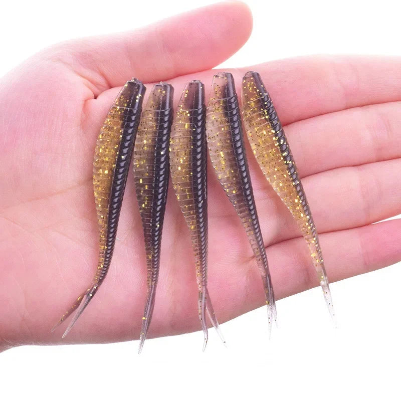 Forktail Soft Worm Lures, 10-Pack - Fishing Tackle from Linloft.