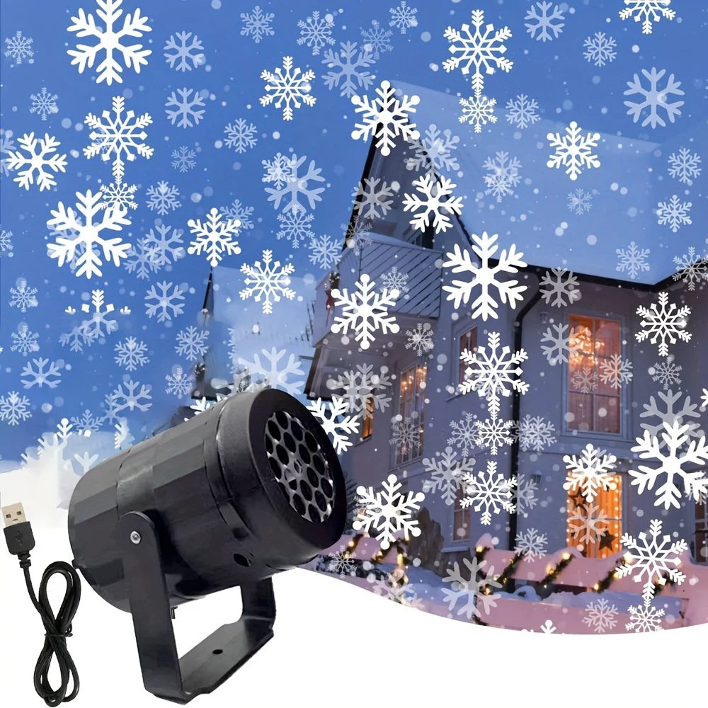 LED Christmas Projector with 16 Patterns - String & Fairy Lights from Linloft.