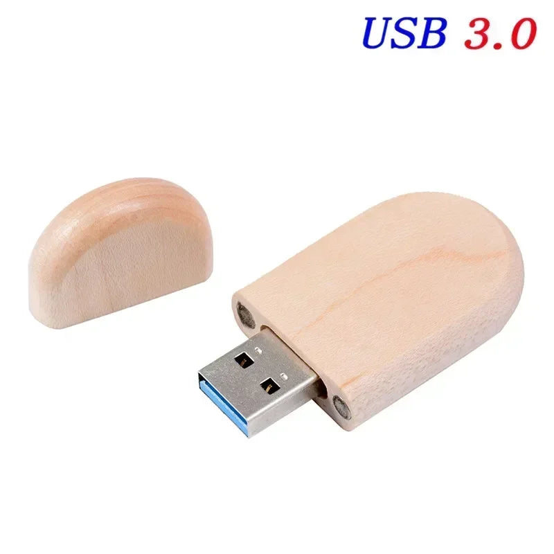 Wedding Gift USB 3.0 Stick 64GB Custom Logo Wooden Box Flash Drives 32GB Pendrive Free Sample U Disk 16GB 8GB 4GB Memory Stick - Electronics & Accessories from Linloft.