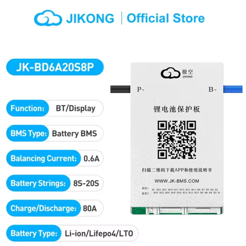 JK Smart Active Balance BMS for LiFePO4 - Electronics & Accessories from Linloft.