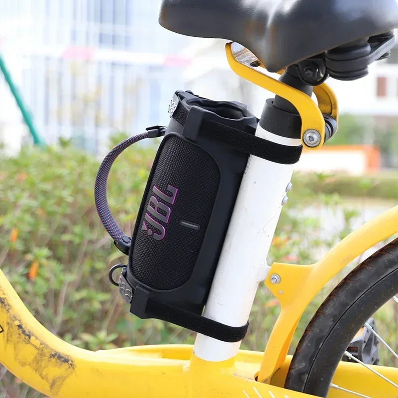 Newest Soft Silicone Case Cover Skin With Strap Carabiner for JBL Charge 6 Portable Waterproof Wireless Bluetooth Speaker
