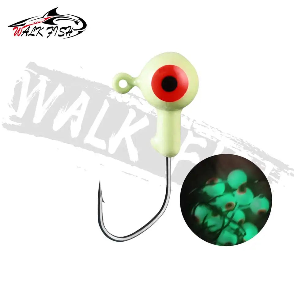 WALK FISH 5PCS/Lot Jig Head Hook 0.8g 1.75g 3.5g 5g Crank Jig Head Hook Fishing Hook Head Jig Lure Hard Bait Soft Worm Jig Hook - Fishing Hooks from Linloft.