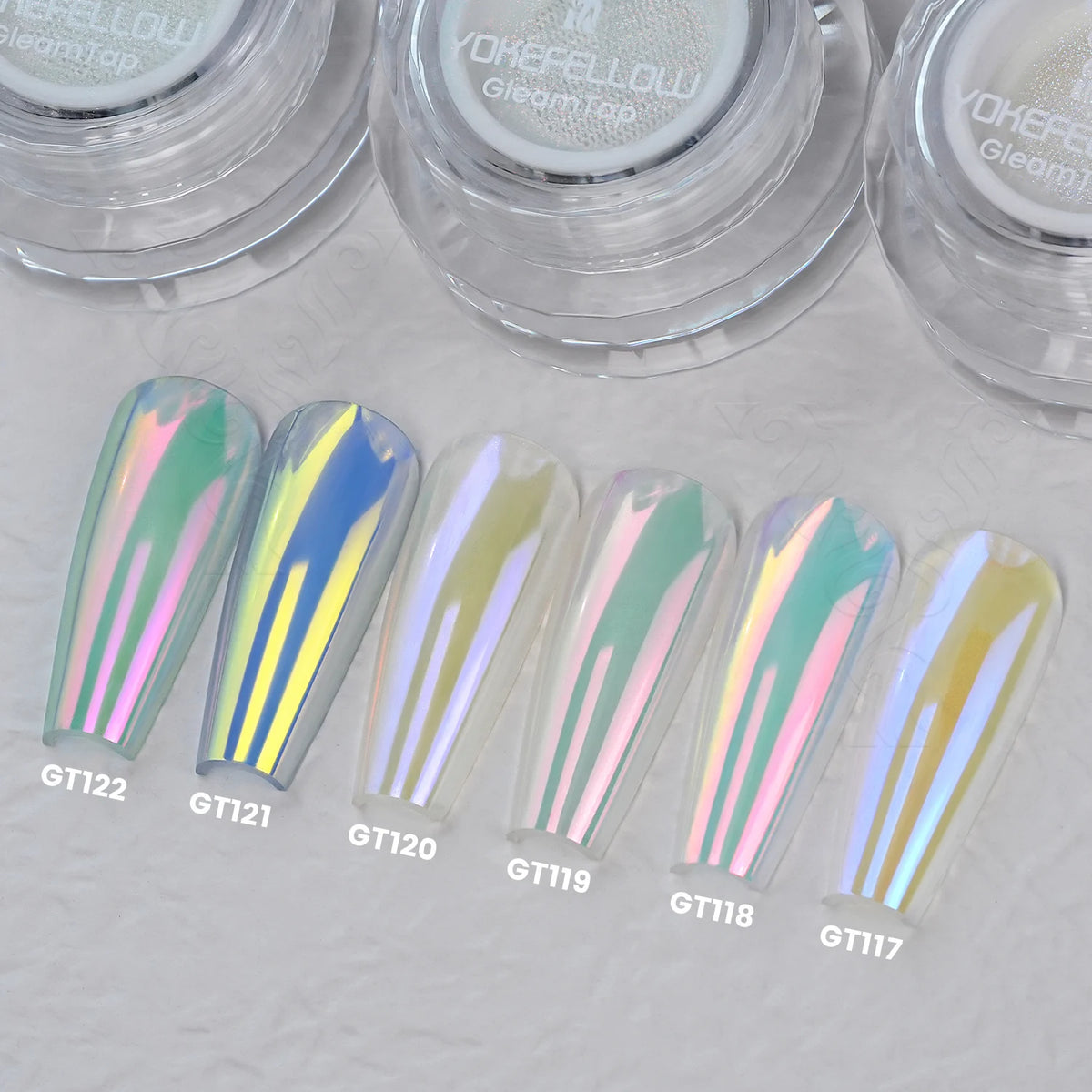 Aurora Chrome Nail Powder, 6 Colors - Beauty & Personal Care from Linloft.