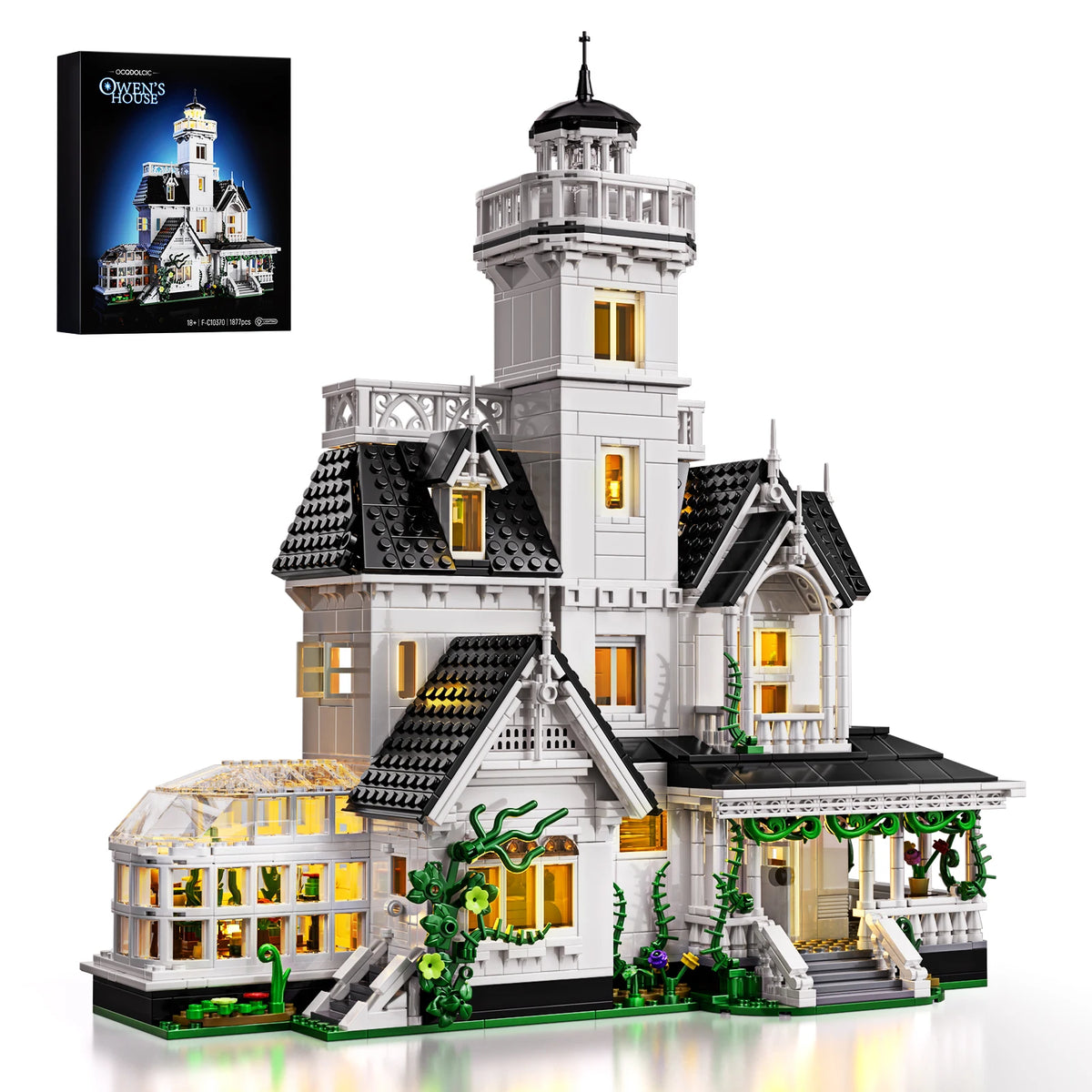 Owens House Building Blocks Set Magic Witch House Creator Architecture Model Home Decor Creative Christmas Gifts for Adults Fans