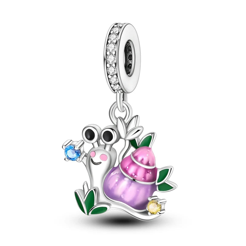 MULA Pink 925 Sterling Silver Charms Pendant Perfume Dreamcatcher Heart Love Beaded Fit Original Bracelet Women DIY Jewelry Gift - Bracelets from Linloft.