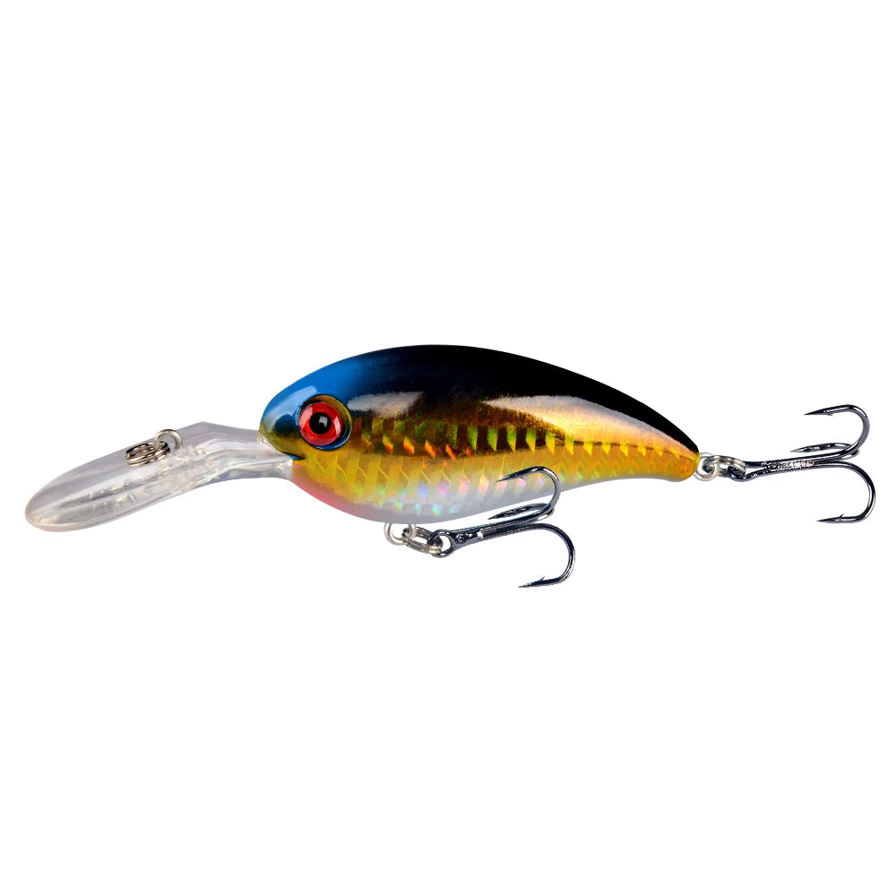 1pcs Crank Fishing Lure Artificial Hard Baits 10cm/15g Crankbait Jerkbait Wobbler Fishing Tackle Good Treble Hooks Tackle - Fishing Hooks from Linloft.