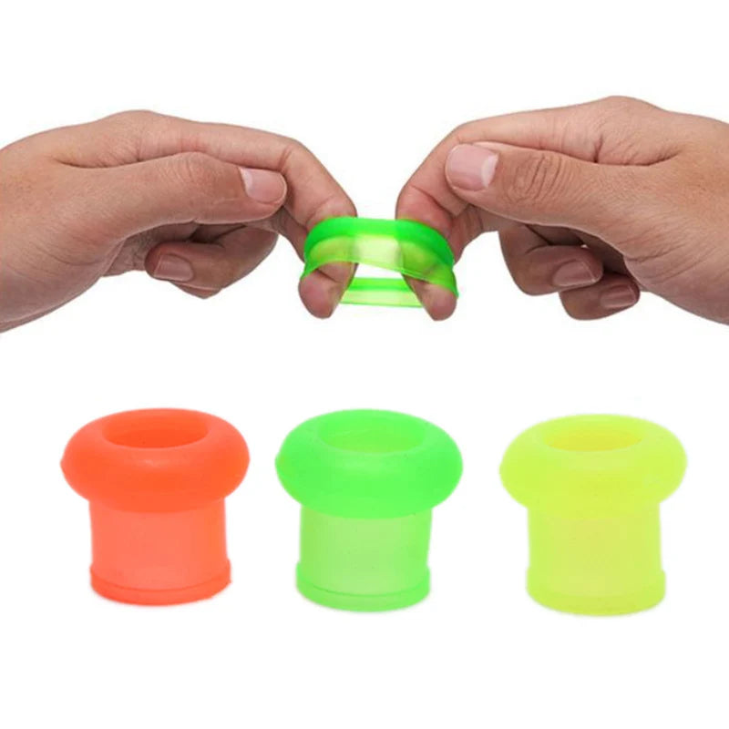 10Pcs High Elasticity Silicone Fishing Rods Stop Universal Size Multi-color Rod Clip Rubber Anti-skid Pole Sleeve O Shaped Ring