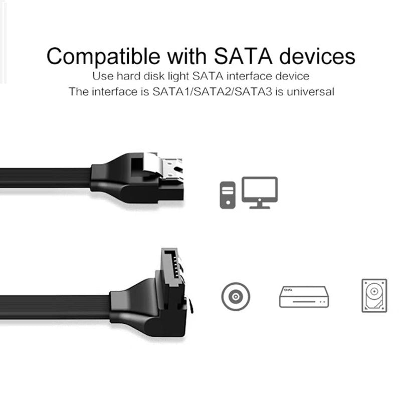 40/50cm Sata3.0 Solid State Hard Disk Serial Data Cable Multi-Color Multi-Spec Flexible Sata Hard Disk Fast Transmission Cable