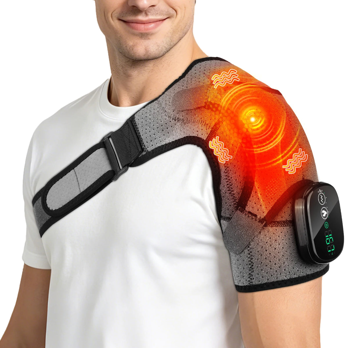 Heated Shoulder and Neck Massage Wrap - Fitness & Sporting Equipment from Linloft.