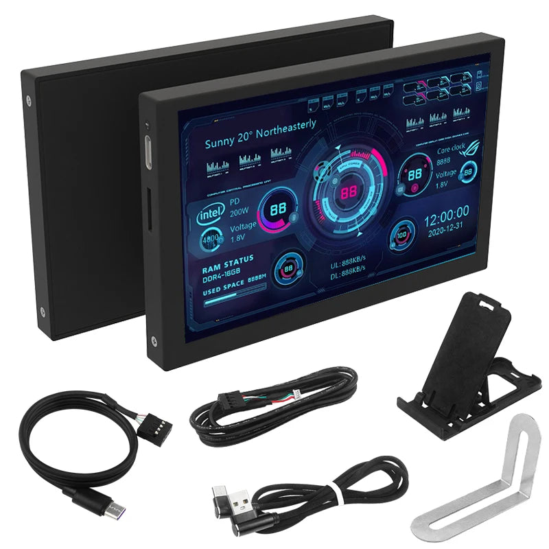 5 Inch USB-C PC Stats Monitor Screen - Electronics & Accessories from Linloft.