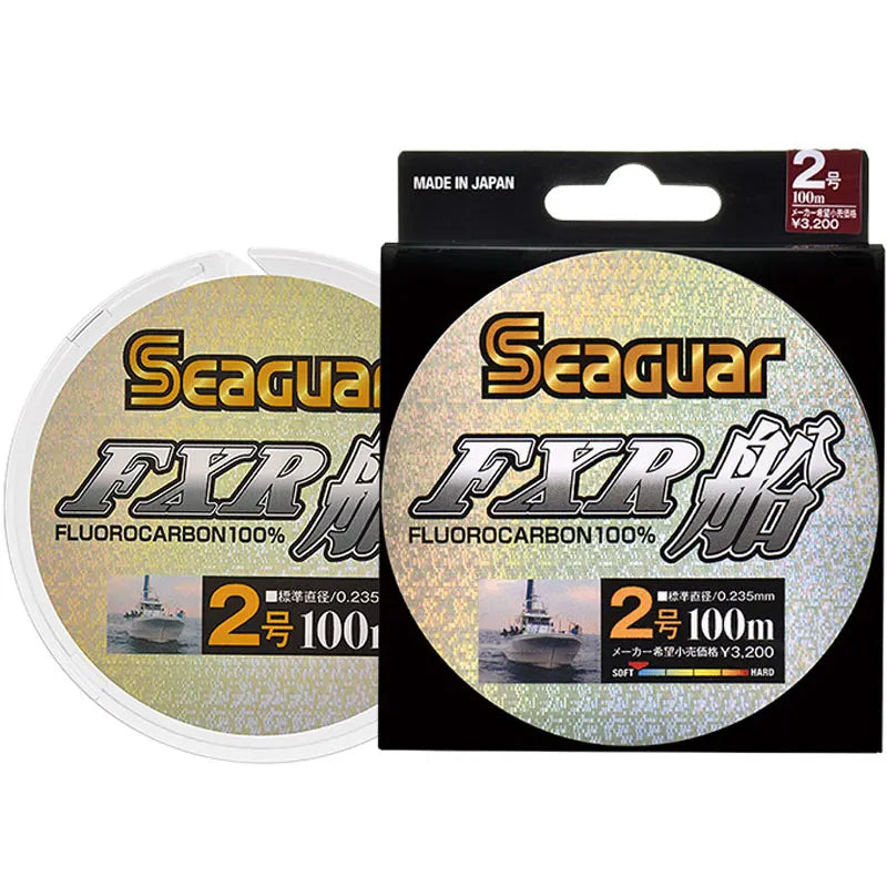 Original SEAGUAR FXR BOAT Fishing Line Strength and Fexibility 100% FLUOROCARBON Lines 100M Carbon Fiber Line Made in Japan - Fishing Tackle from Linloft.