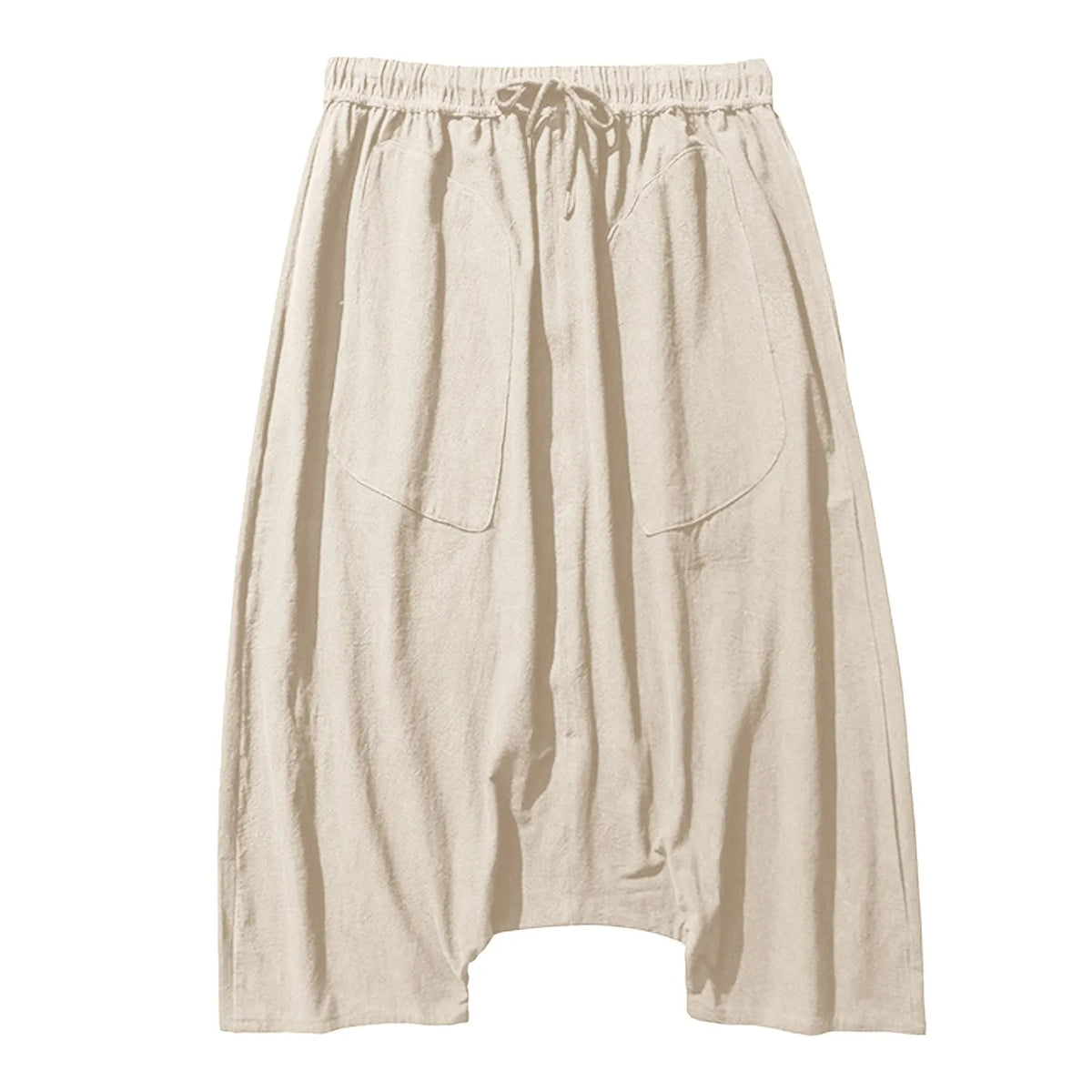 Mens Overalls Cotton Shorts Pants Wide Leg Knee Length Men Pants Casual Stretch Garment Parachute Pants Harajuku Streetwear Y2k - Apparel & Accessories from Linloft.