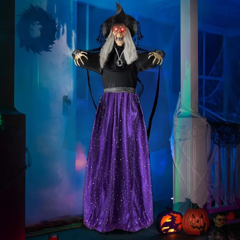 Animated Talking Witch Halloween Decoration - Seasonal & Holiday from Linloft.