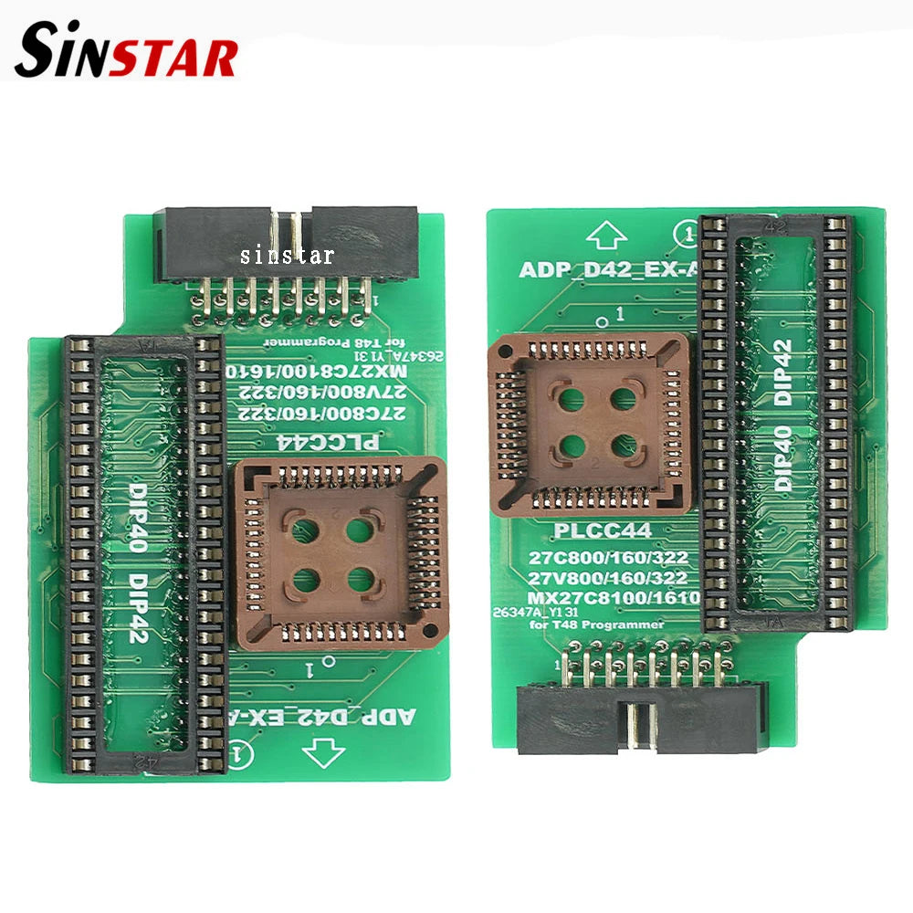 XGecu ADP_D42_EX-A Adapter with Black ZIF Socket for PLCC44 DIP42 27Cxxx 27Vxxx EEPROM for T48(TL866-3G) Only - Electronics & Accessories from Linloft.