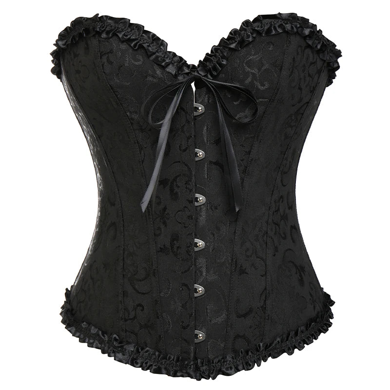 Brocade Steampunk Corset Top - Apparel & Accessories from Linloft.
