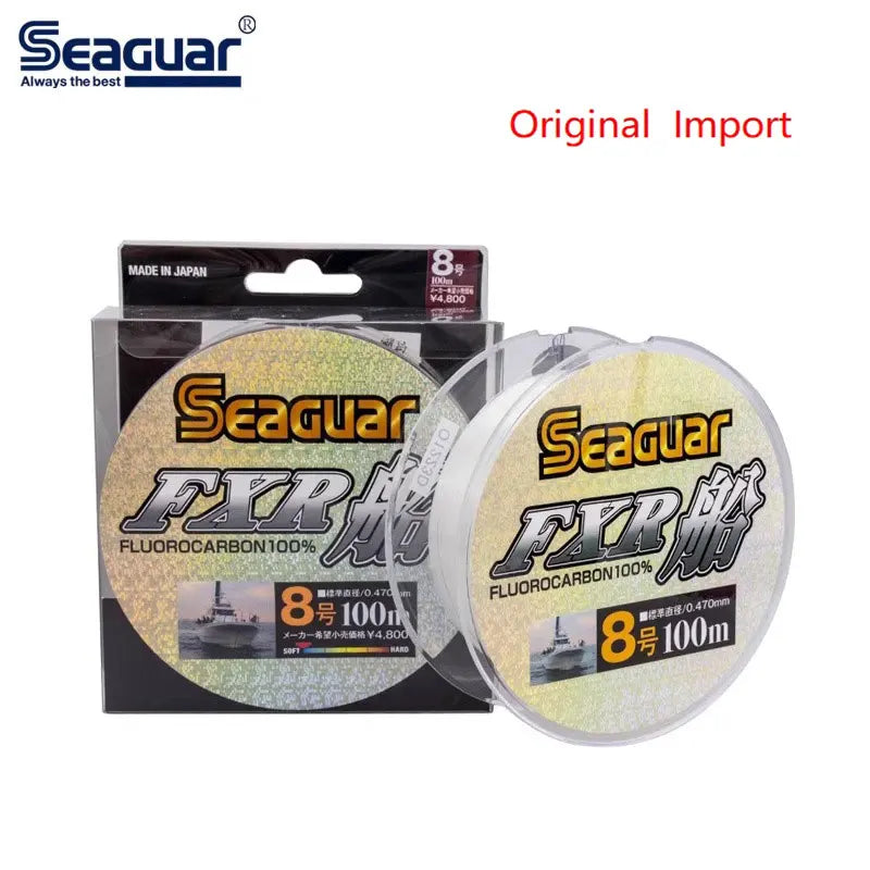 Original SEAGUAR FXR BOAT Fishing Line  Strength and Fexibility 100% FLUOROCARBON  Lines 100M Carbon Fiber Line Made in Japan