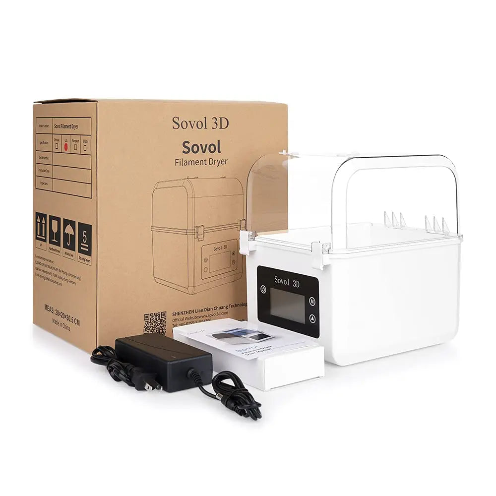 Sovol 2 Rolls Filament Dehydrator Spool Holder Filaments Dry Box for 1.75mm, 2.85mm ABS PLA PETG TPU FDM Material 3D Printer - 3D Printing Accessories from Linloft.