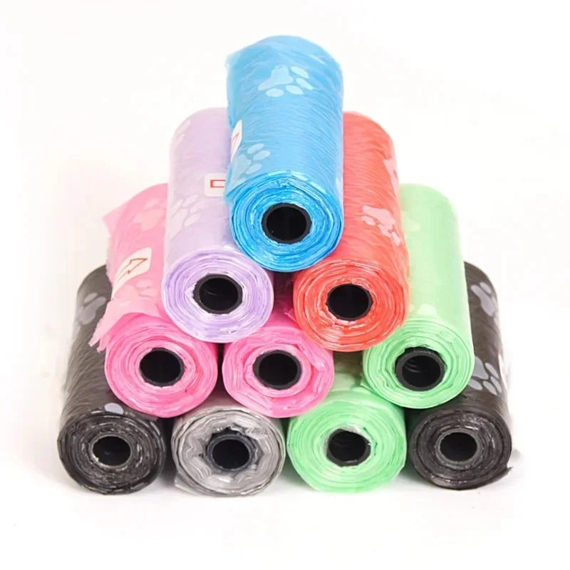 1/3/5pcs Pet Poop Bags Disposable Dog Waste Bags Bulk Poop Bags with Leash Clip and Bone Bag Dispenser 5 Rolls of 75 Pcs Bags - Pet Supplies from Linloft.