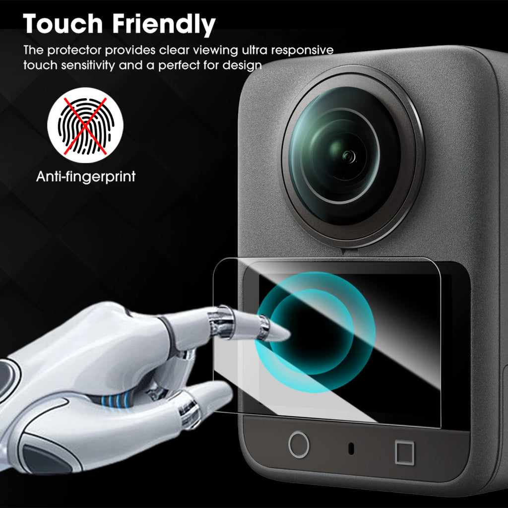 Glass for DJI OSMO 360 Camera Screen Protector 9H Hardness Anti-scratch Tempered Glass Cover Film For OSMO 360 Panoramic Camera