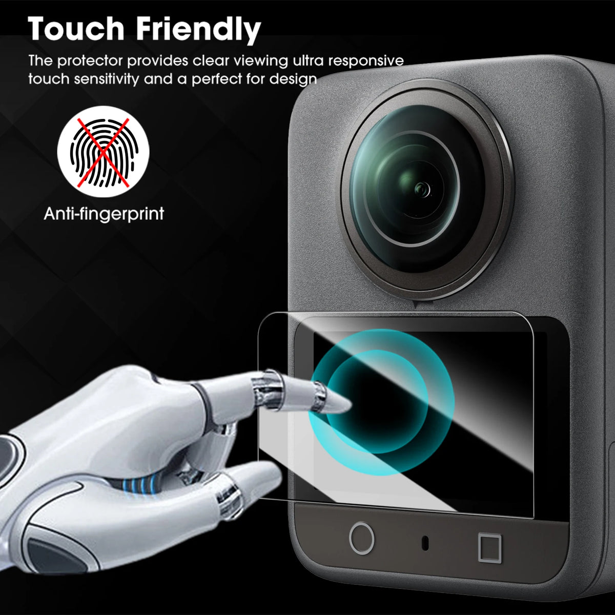 Glass for DJI OSMO 360 Camera Screen Protector 9H Hardness Anti-scratch Tempered Glass Cover Film For OSMO 360 Panoramic Camera
