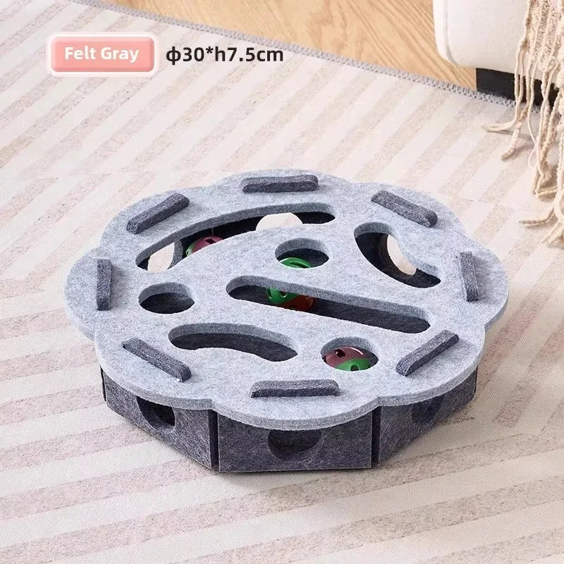 Cat Felt Puzzle Box Interactive Toy