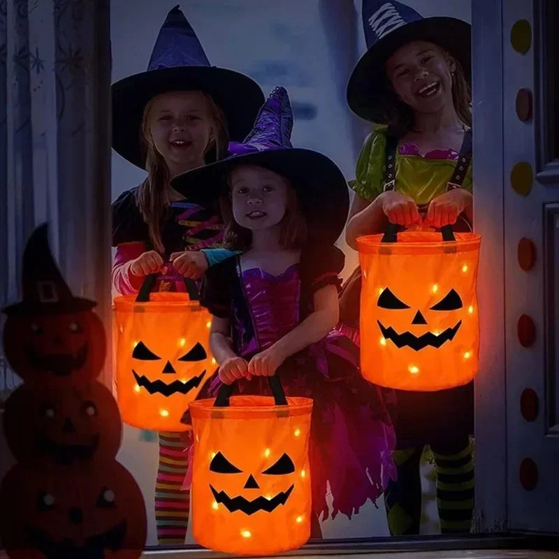 Light-Up Pumpkin Treat Bag - Seasonal & Holiday from Linloft.