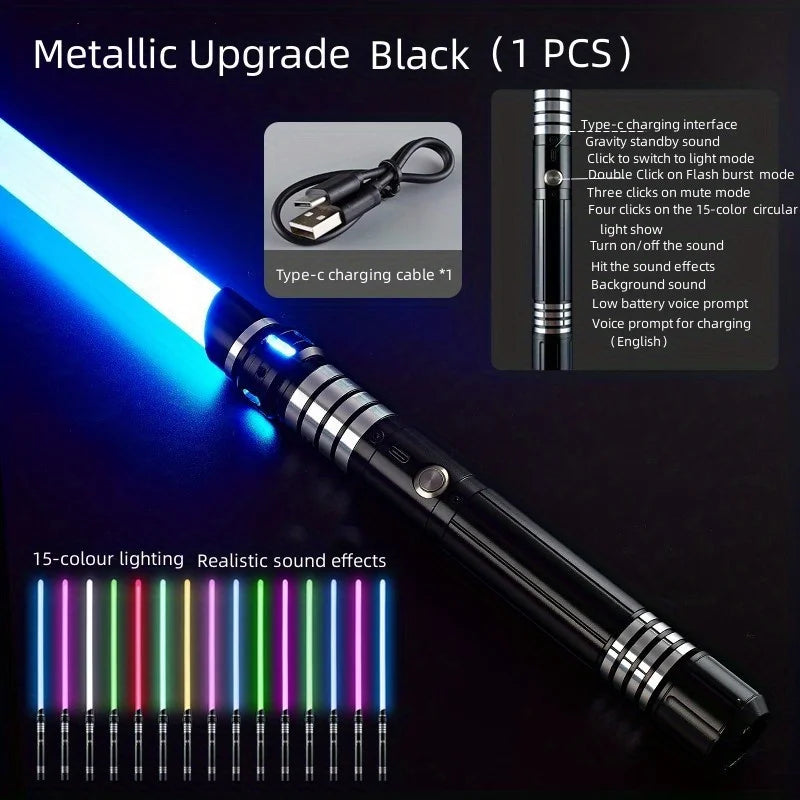 Gravity-Sensing Light-Up Saber Sword - Seasonal & Holiday from Linloft.