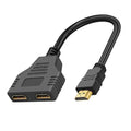 1 In 2 Out HDMI-compatible Splitter Cable 1 Male To 2 Female Adapter 1080P 4K 3D For Laptop HD TV Monitor PC Projector TV Use