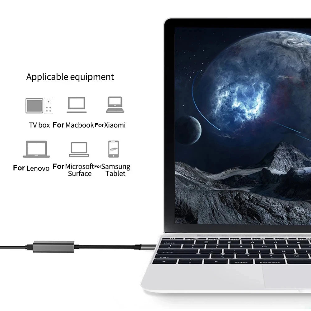 Kebidumei USB Type C Wired Ethernet Gigabit Adapter 1000Mbps USB3.0 RJ45 Network Card For MacBook PC Window Android Lan Internet