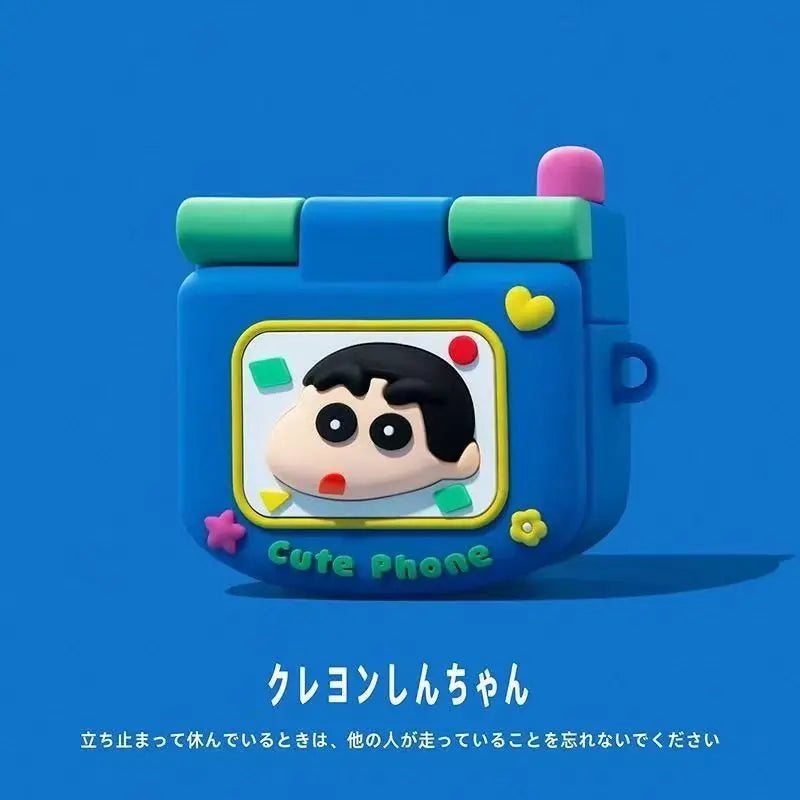 For Airpods 1 2 3 4 Pro Pro 2 Pro 3 Cute Cartoon SpongeBob Poké Ball Crayon Shin-chan Silicone Earphone Case Accessories Cover