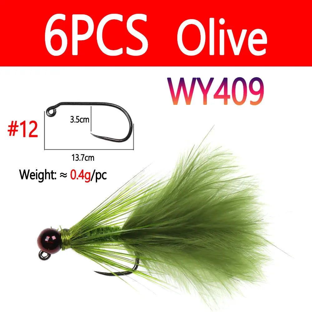 Tungsten Woolly Bugger Jig Flies - Fishing Tackle from Linloft.