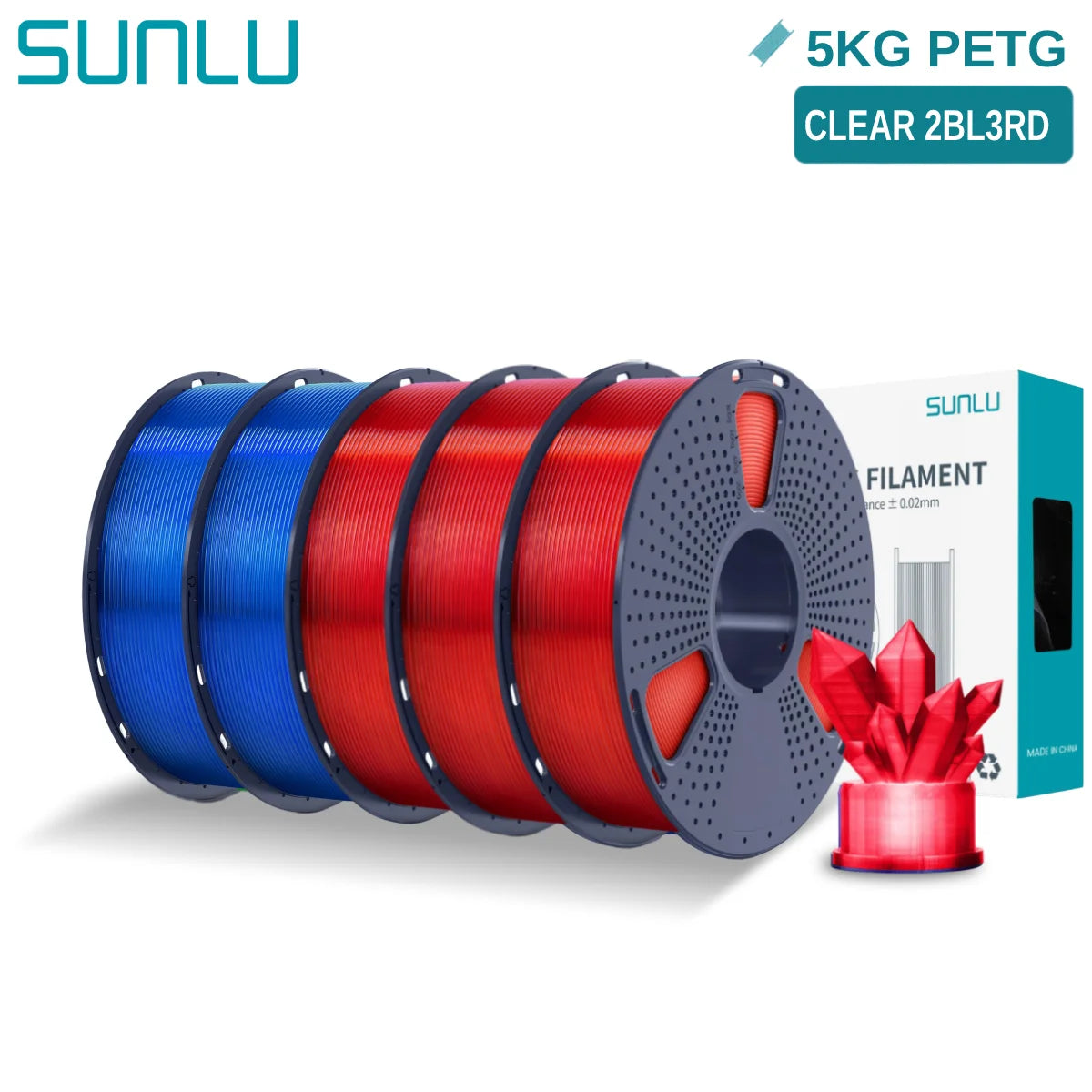 PETG 3D Printer Filament, 1.75mm 5kg - 3D Printing Accessories from Linloft.