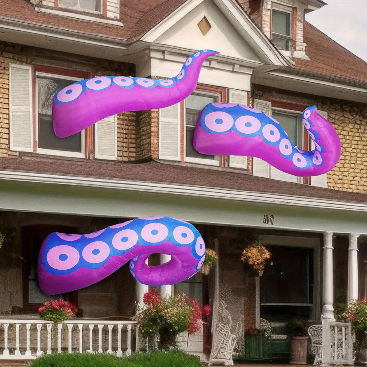 Inflatable Octopus Tentacle Window Decor, 3 Pcs - Seasonal & Holiday from Linloft.