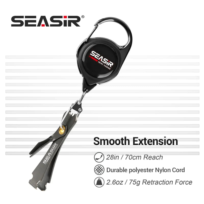 SEASIR Fishing Quick Knot Tying Tool Fly Fishing Line Scissors Cutter Clipper Nippers Fast Knotter Tie Zinger Retractor Tackle