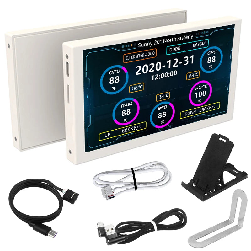 5 Inch USB-C PC Stats Monitor Screen - Electronics & Accessories from Linloft.