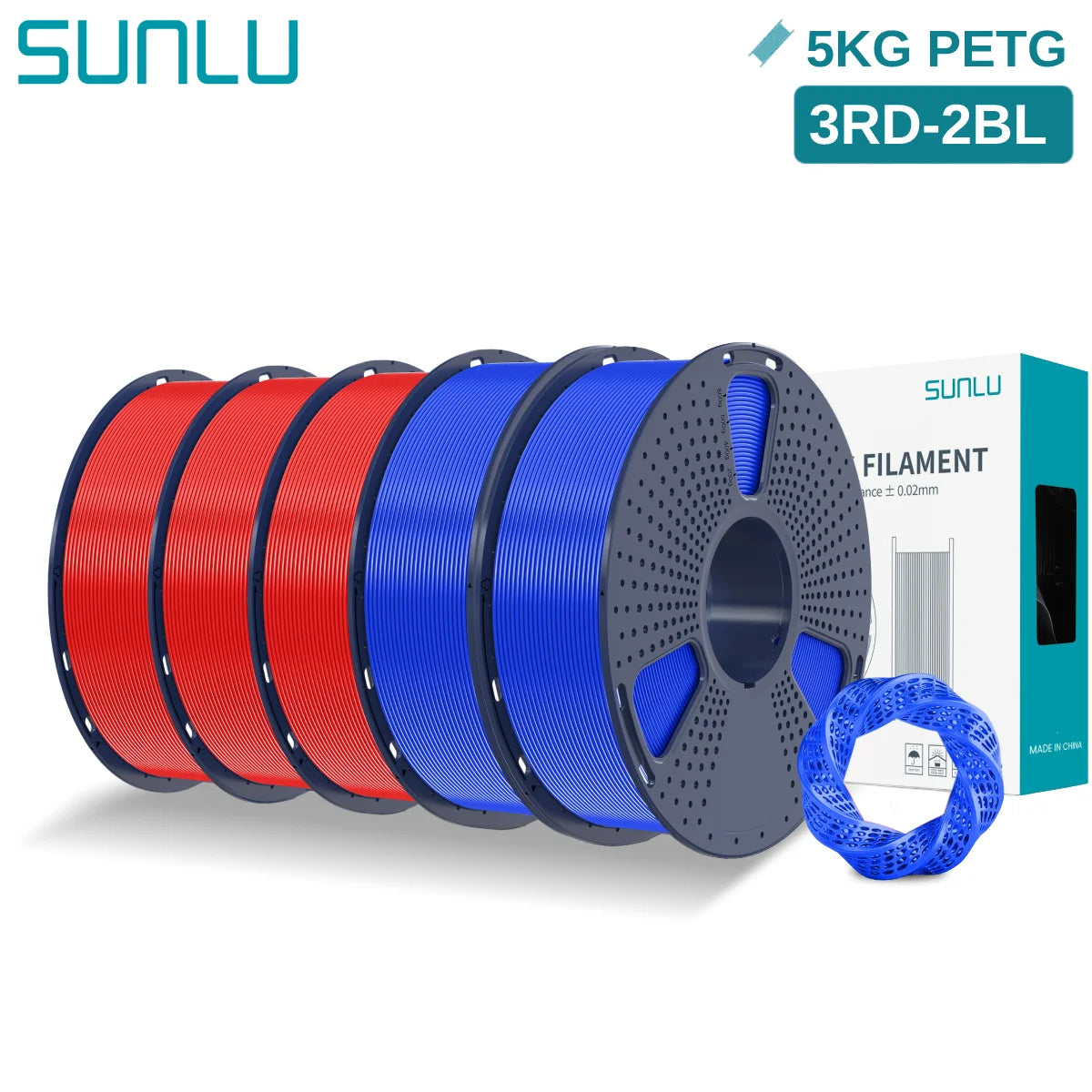 PETG 3D Printer Filament, 1.75mm 5kg - 3D Printing Accessories from Linloft.