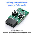 PC Power Reset Switch External Module 9Pin Motherboard Header Power LED HDD Indicator for Computer Case Test Board Repair DIY