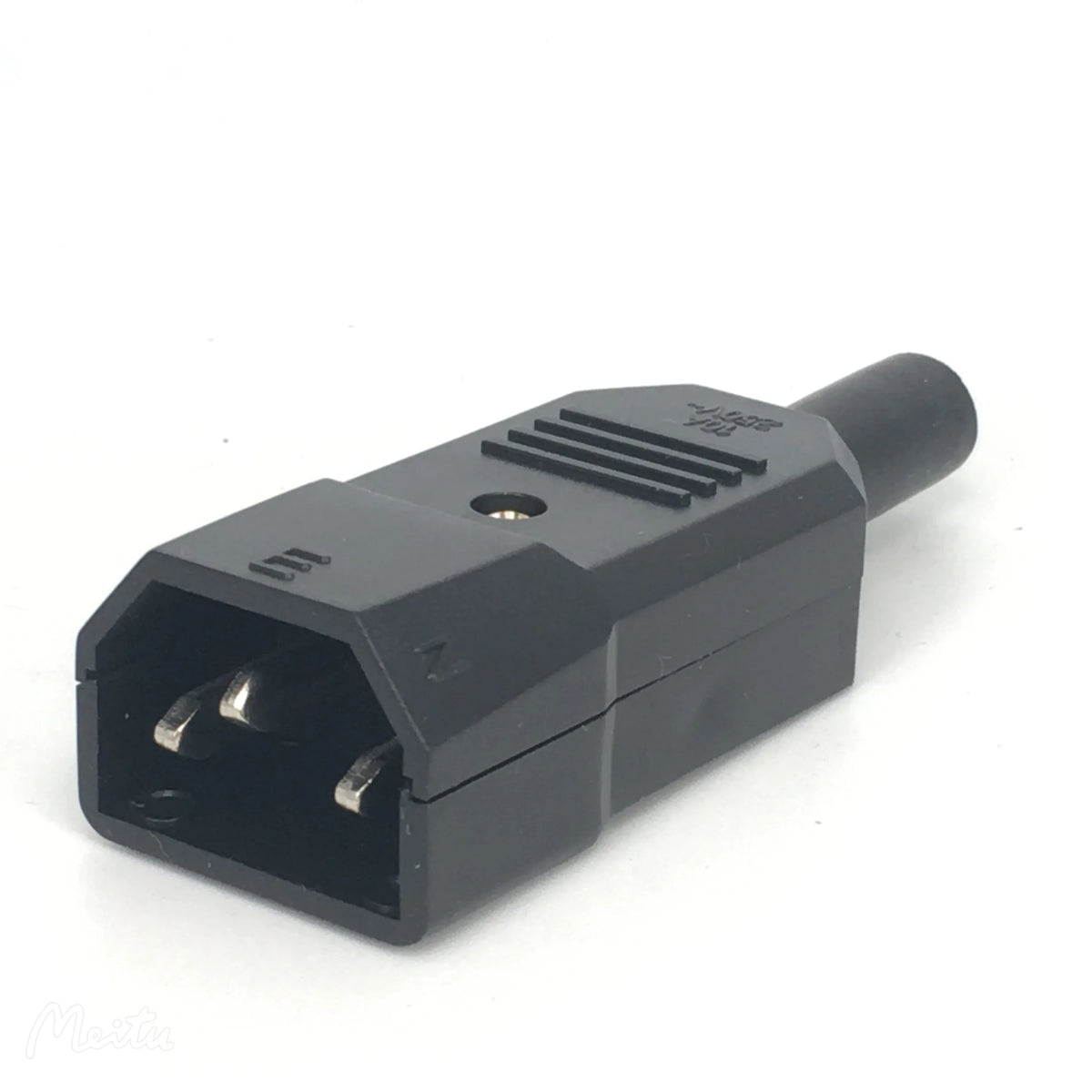 IEC 10A 250V Straight Cable Plug Connector Rewireable C13 C14 Plug Rewirable Power Connector 3 pin AC Socket
