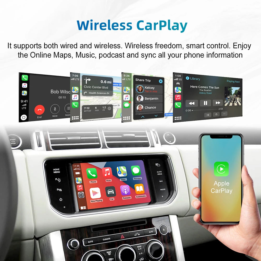 ANYFAR Wireless Carplay Android Auto Fits For Land Rover Jaguar Bosch Discovery4 Evoque Freelander2 XE XF XJL Decorder