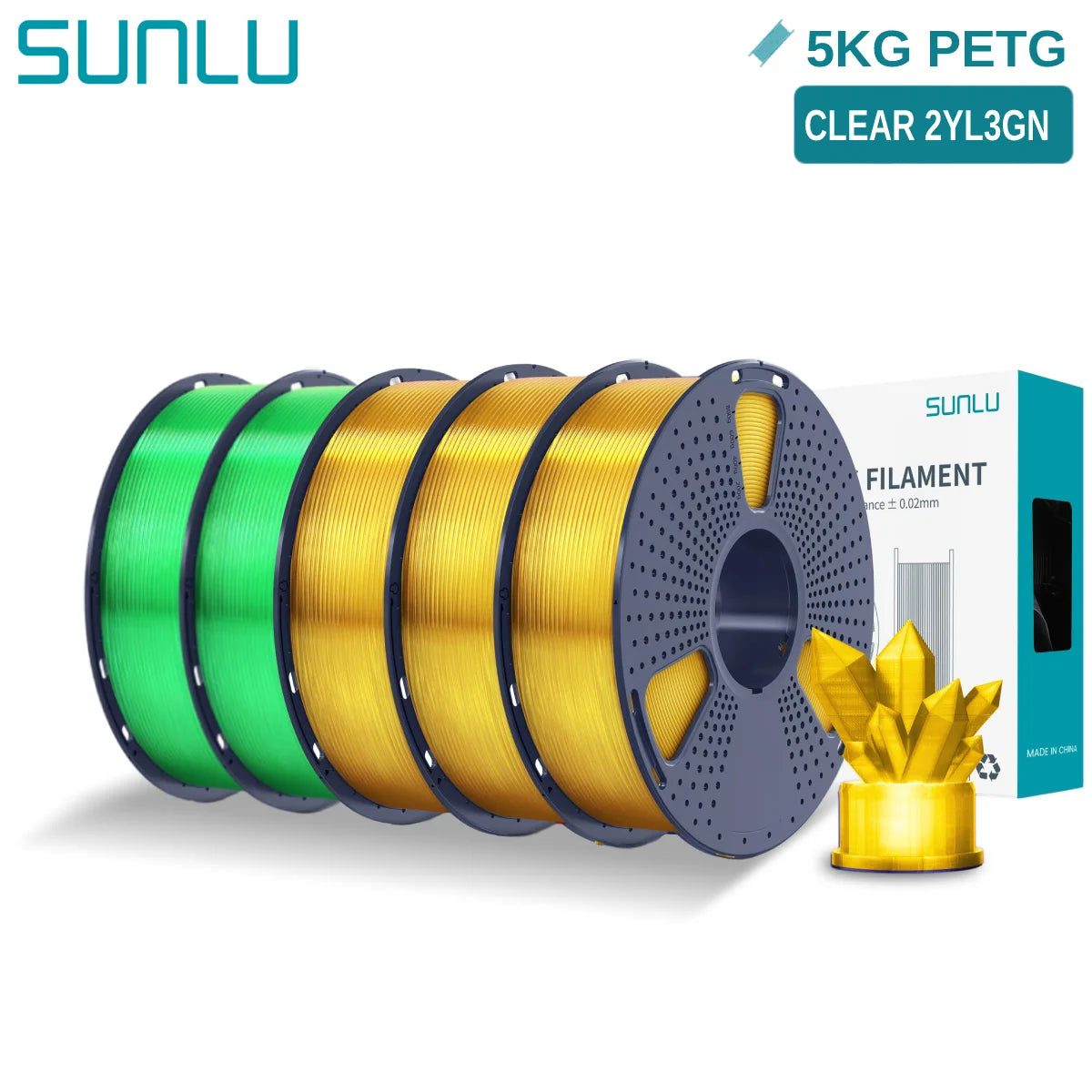 PETG 3D Printer Filament, 1.75mm 5kg - 3D Printing Accessories from Linloft.