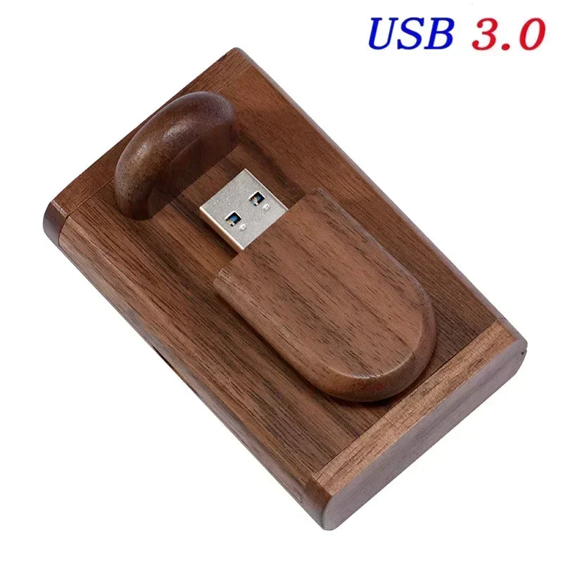 Wedding Gift USB 3.0 Stick 64GB Custom Logo Wooden Box Flash Drives 32GB Pendrive Free Sample U Disk 16GB 8GB 4GB Memory Stick - Electronics & Accessories from Linloft.