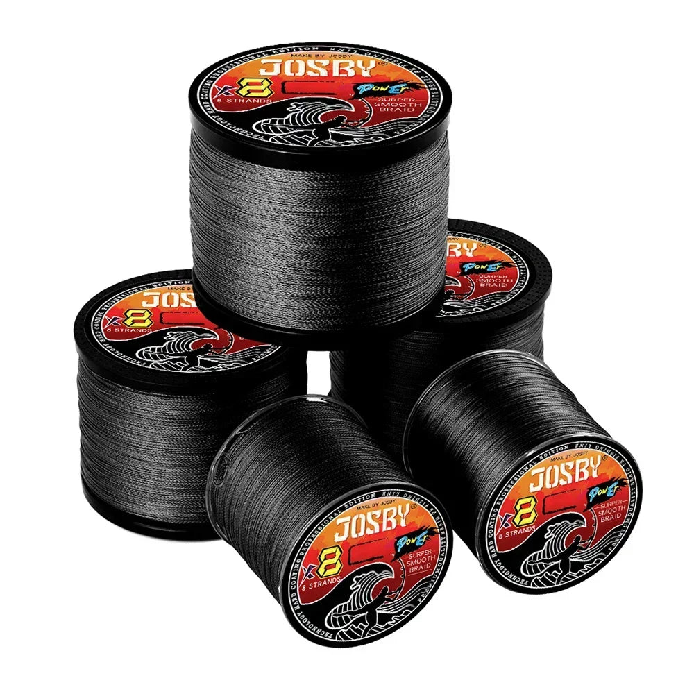 JOSBY X8 Braided Fishing Line 1000M 500M 300M 100M  Multifilament Japan Smooth PE Wire Carp Fishing Accessorie Saltwater Pesca